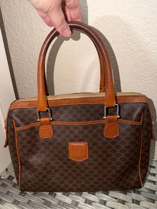 Celine Handbags - Vintage Celine Macadam Top Handle Satchel - Made in Italy